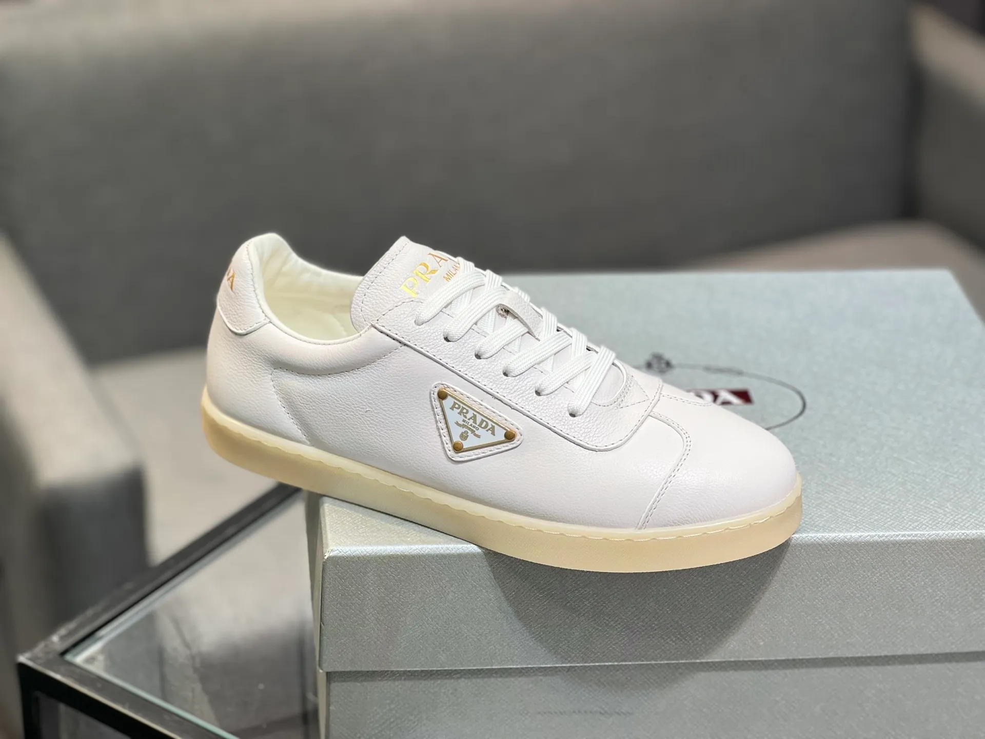 Men's shoes 💰540 [PRADA] Men's shoes are popular in the counter, official website synchronization, 1 high-quality shipment ✔️ Original frosted cowhide + cowhide lining, 1🆚1 replica, original sole, 38-45 (45 customized, non-refundable)